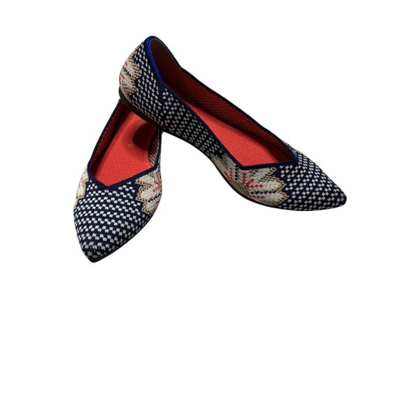 Rothy's Shoes - Rothy's Sapphire Floral Print Flat Point Shoes-sz 9